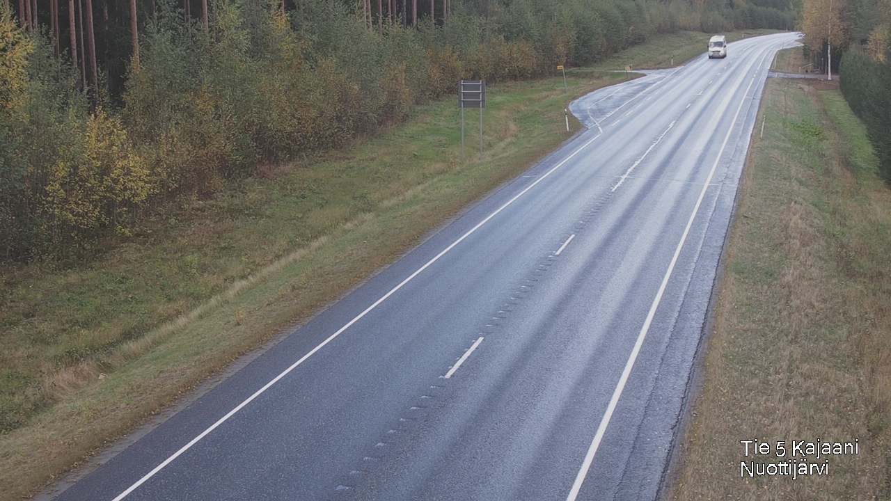 Weather Camera Image Väg 5 Kajaani, Nuottijärvi, Kajaani, Kainuu