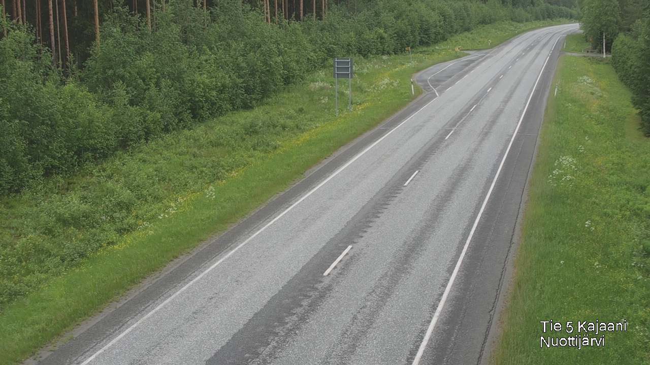Weather Camera Image Väg 5 Kajaani, Nuottijärvi, Kajaani, Kainuu