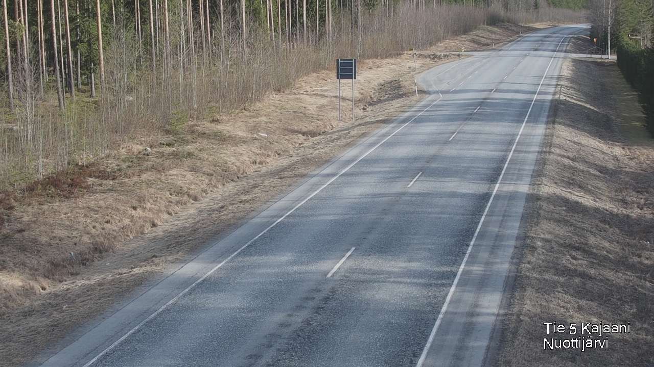 Weather Camera Image Väg 5 Kajaani, Nuottijärvi, Kajaani, Kainuu