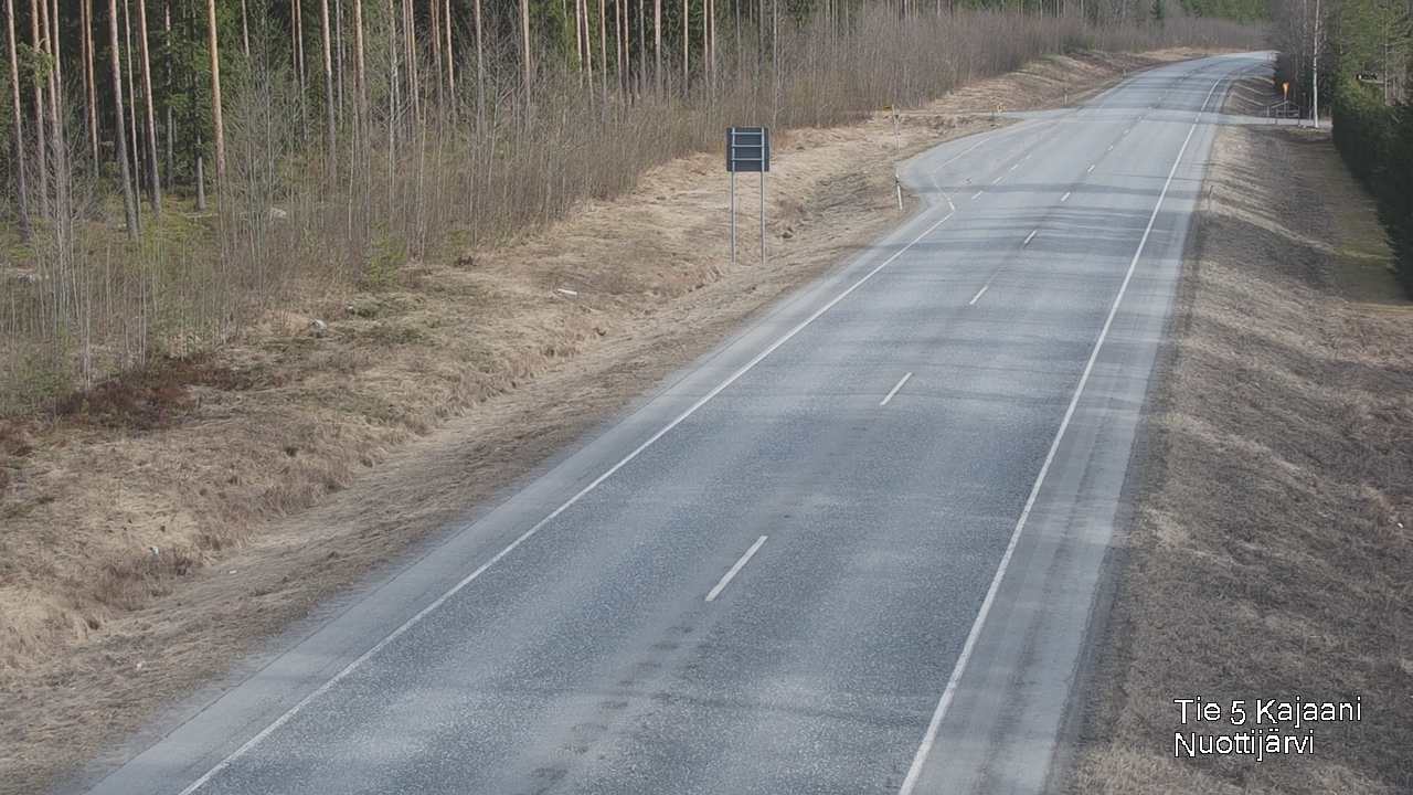 Weather Camera Image Väg 5 Kajaani, Nuottijärvi, Kajaani, Kainuu