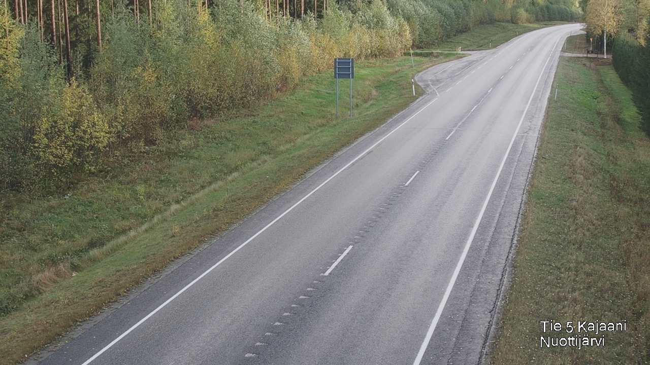 Weather Camera Image Road 5 Kajaani, Nuottijärvi, Kajaani, Kainuu