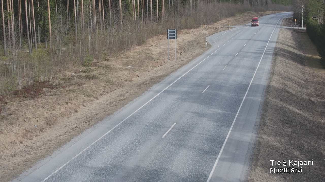 Weather Camera Image Road 5 Kajaani, Nuottijärvi, Kajaani, Kainuu