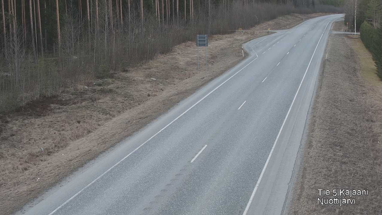 Weather Camera Image Väg 5 Kajaani, Nuottijärvi, Kajaani, Kainuu