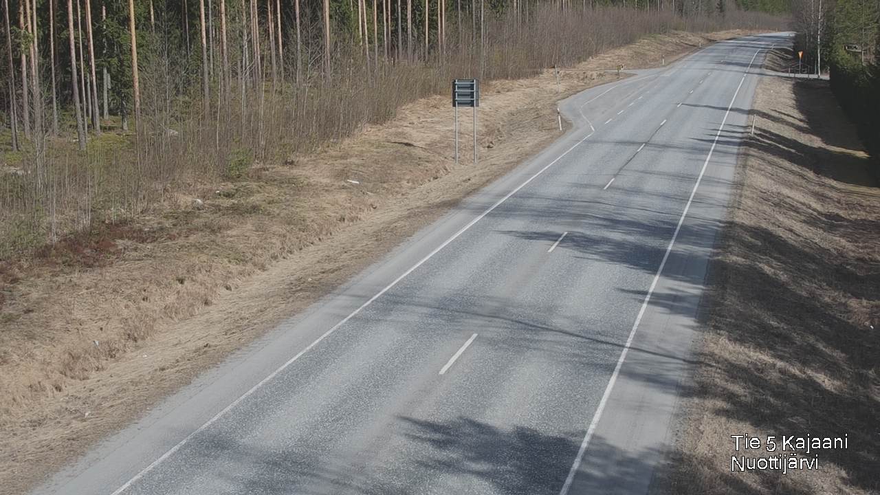 Weather Camera Image Väg 5 Kajaani, Nuottijärvi, Kajaani, Kainuu
