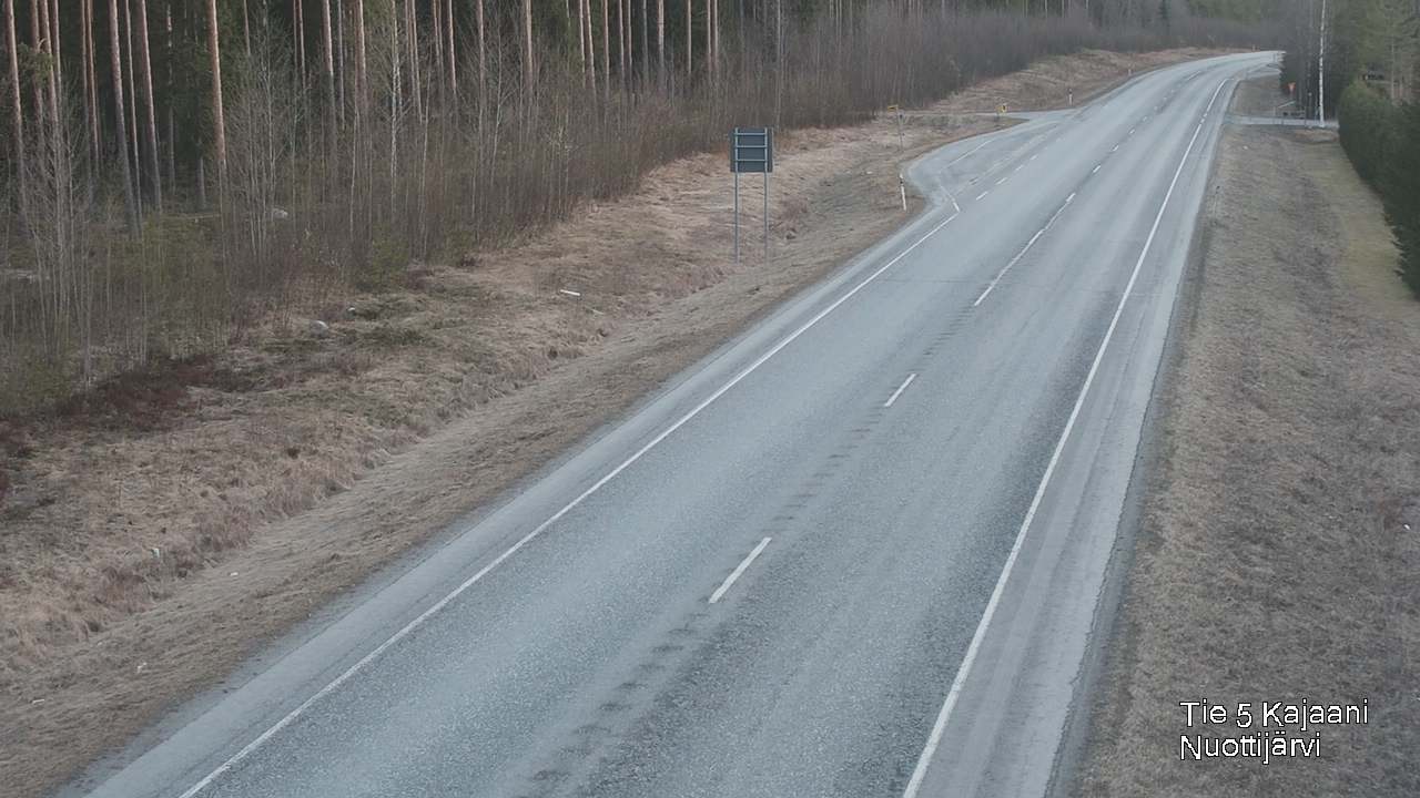 Weather Camera Image Väg 5 Kajaani, Nuottijärvi, Kajaani, Kainuu