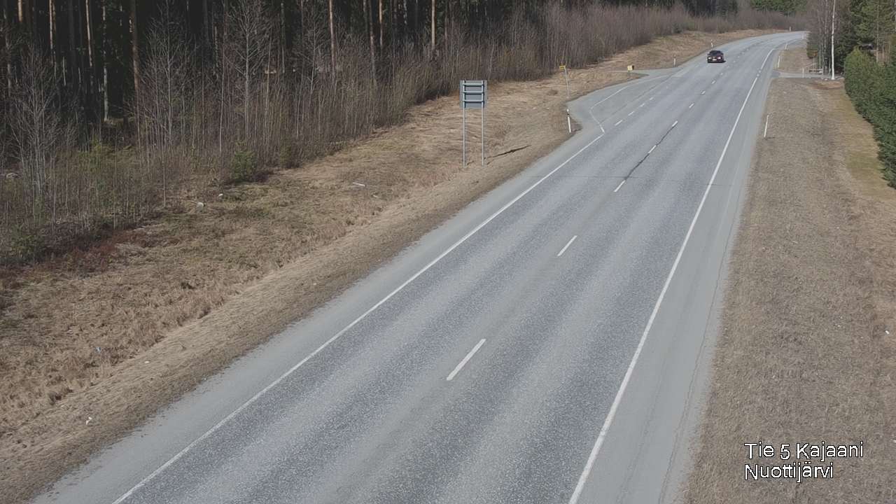 Weather Camera Image Väg 5 Kajaani, Nuottijärvi, Kajaani, Kainuu