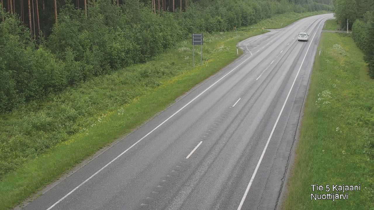 Weather Camera Image Väg 5 Kajaani, Nuottijärvi, Kajaani, Kainuu