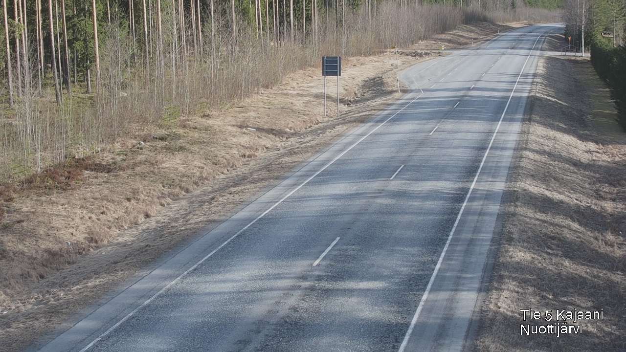 Weather Camera Image Väg 5 Kajaani, Nuottijärvi, Kajaani, Kainuu
