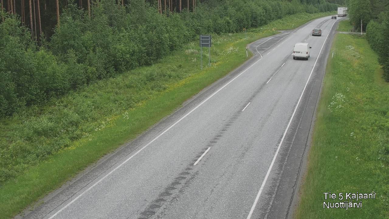 Weather Camera Image Väg 5 Kajaani, Nuottijärvi, Kajaani, Kainuu