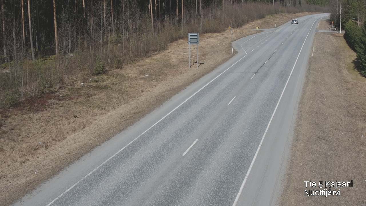 Weather Camera Image Väg 5 Kajaani, Nuottijärvi, Kajaani, Kainuu