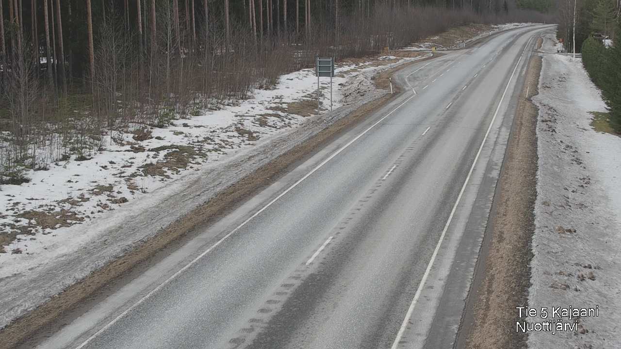 Weather Camera Image Väg 5 Kajaani, Nuottijärvi, Kajaani, Kainuu