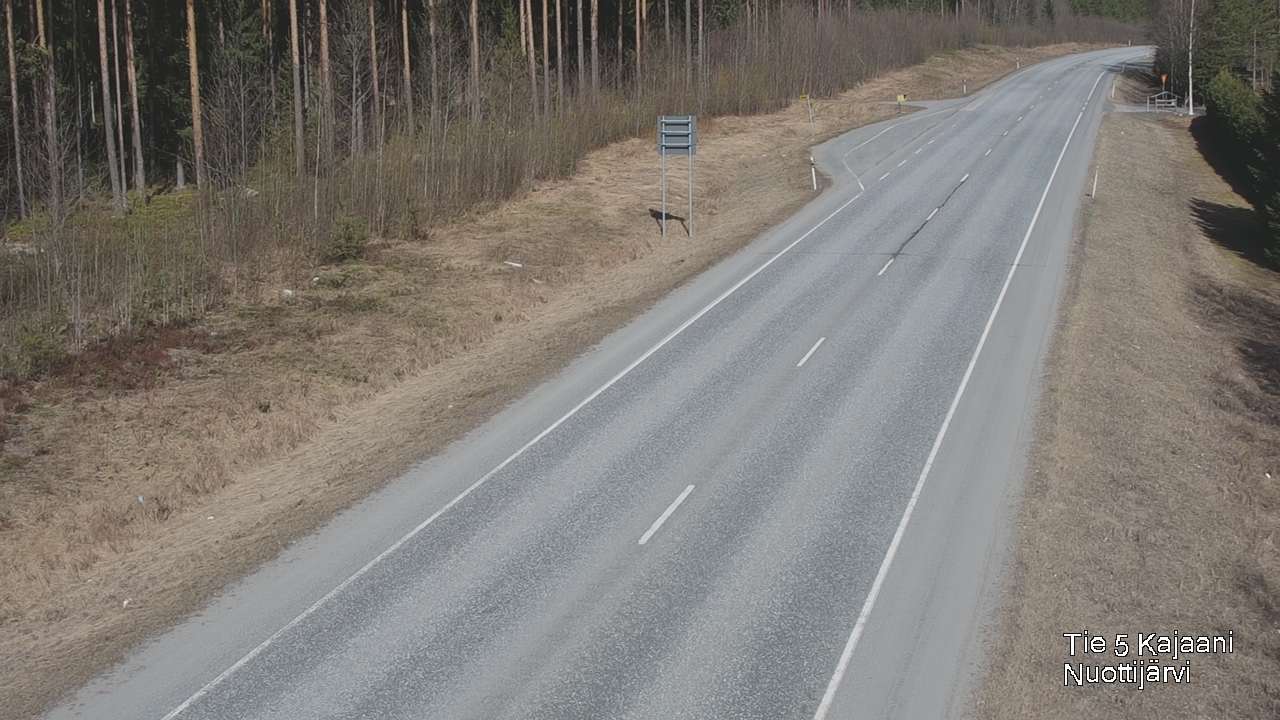 Weather Camera Image Väg 5 Kajaani, Nuottijärvi, Kajaani, Kainuu