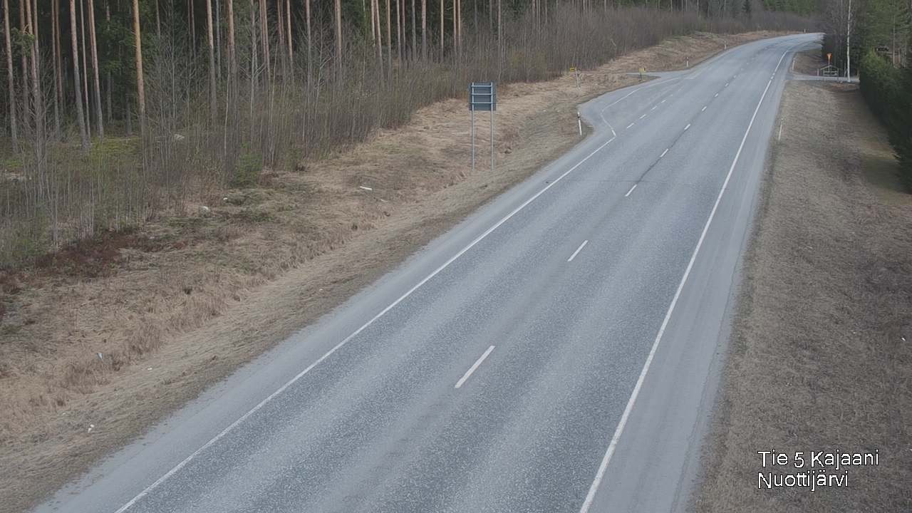 Weather Camera Image Road 5 Kajaani, Nuottijärvi, Kajaani, Kainuu