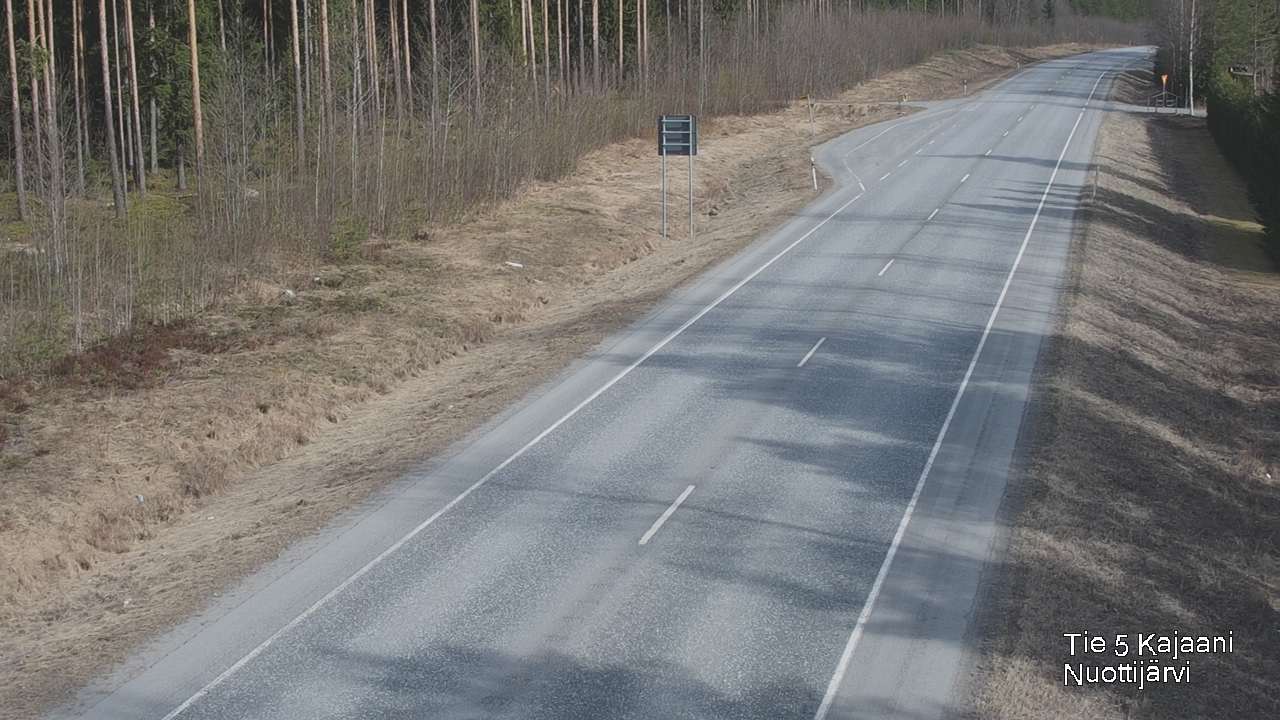 Weather Camera Image Väg 5 Kajaani, Nuottijärvi, Kajaani, Kainuu