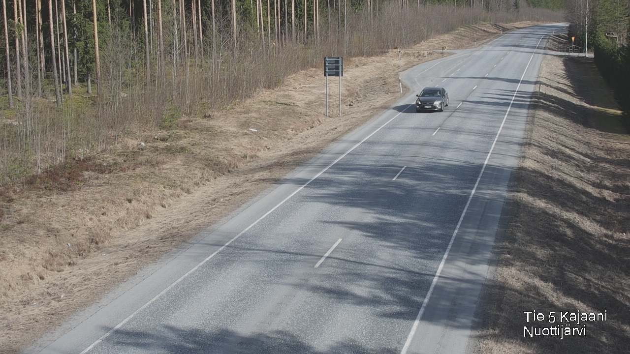 Weather Camera Image Väg 5 Kajaani, Nuottijärvi, Kajaani, Kainuu