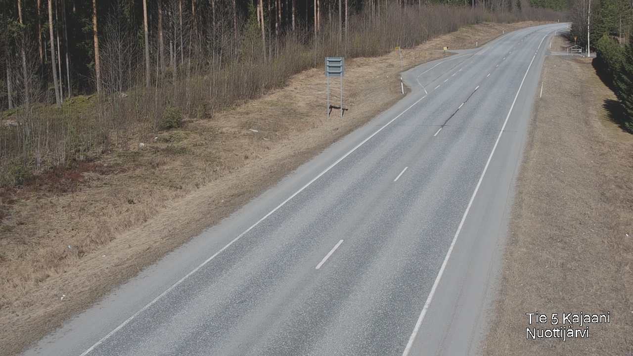 Weather Camera Image Väg 5 Kajaani, Nuottijärvi, Kajaani, Kainuu