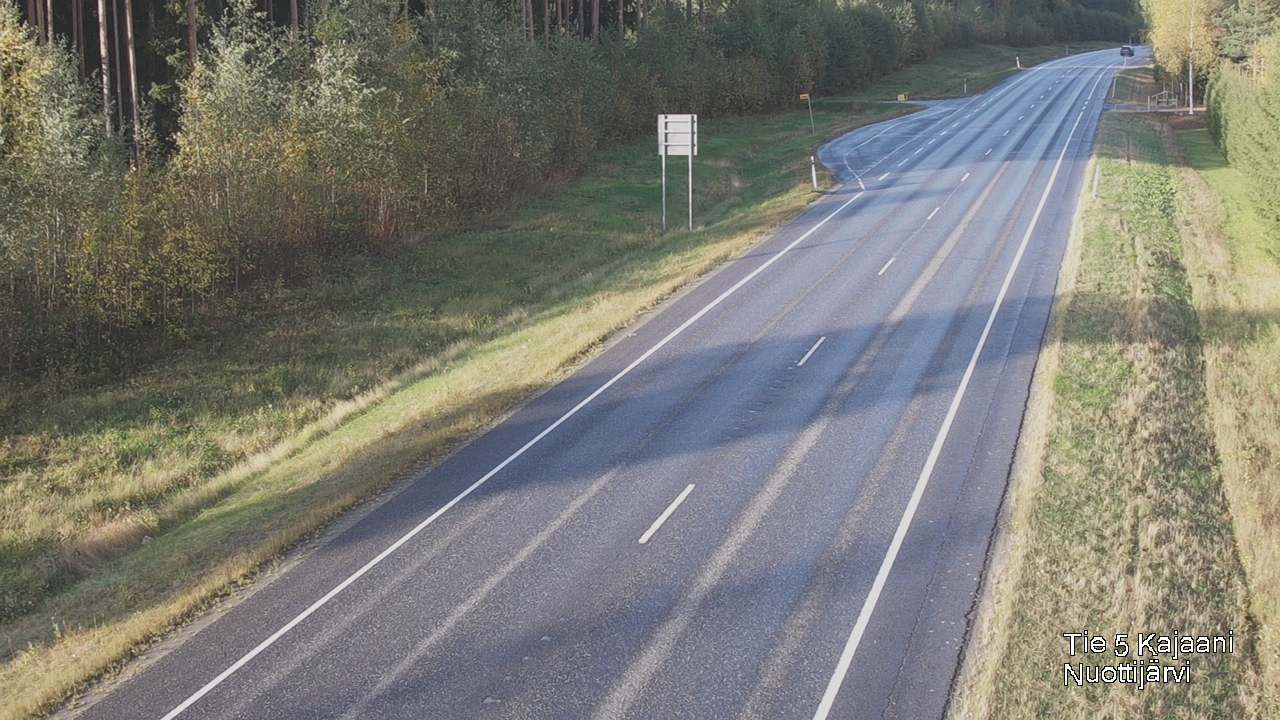 Weather Camera Image Väg 5 Kajaani, Nuottijärvi, Kajaani, Kainuu