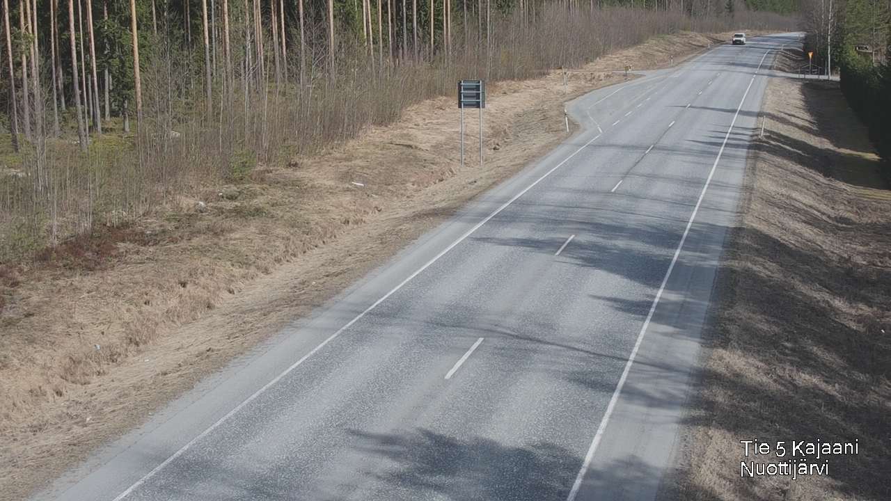 Weather Camera Image Väg 5 Kajaani, Nuottijärvi, Kajaani, Kainuu