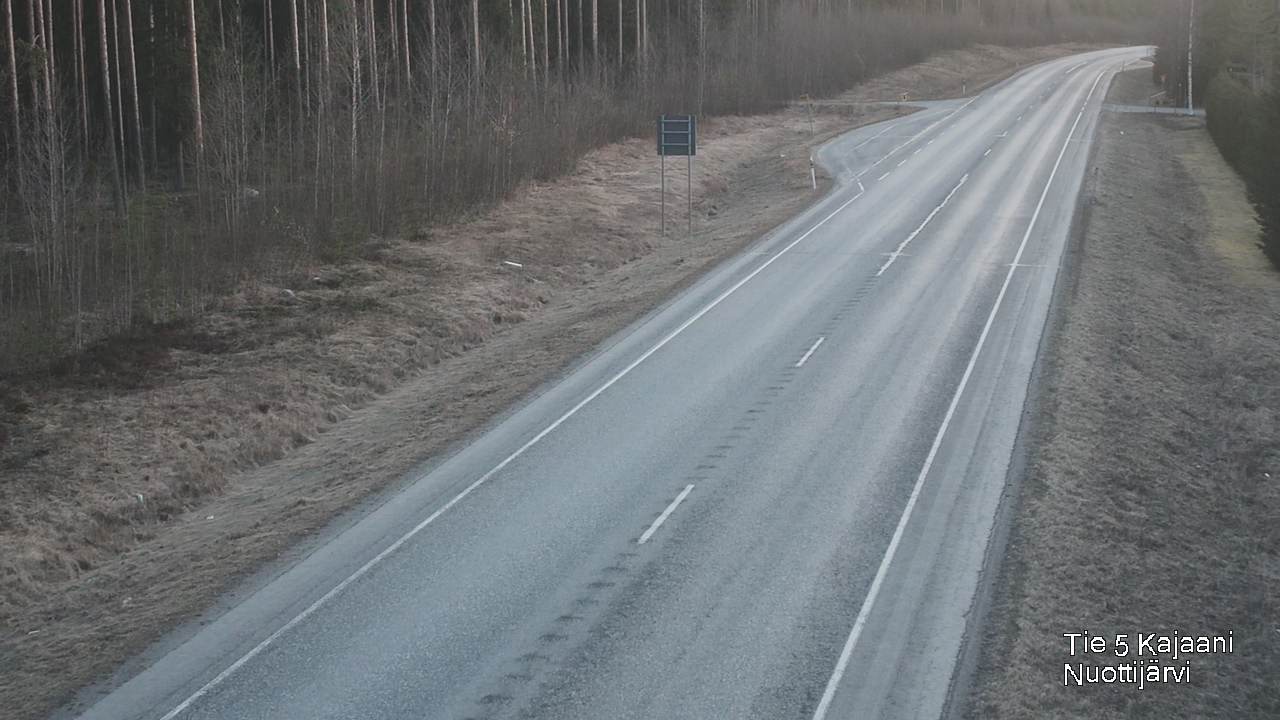 Weather Camera Image Väg 5 Kajaani, Nuottijärvi, Kajaani, Kainuu