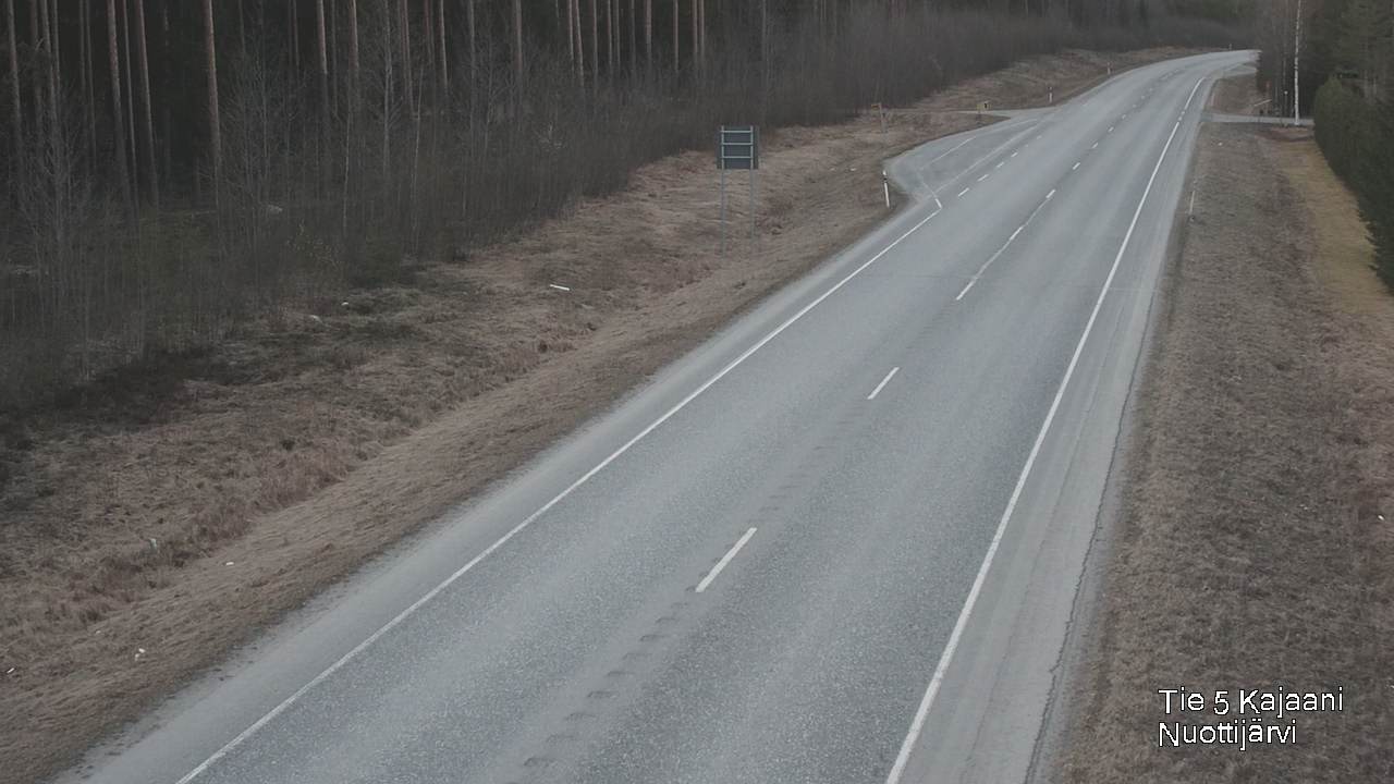 Weather Camera Image Väg 5 Kajaani, Nuottijärvi, Kajaani, Kainuu