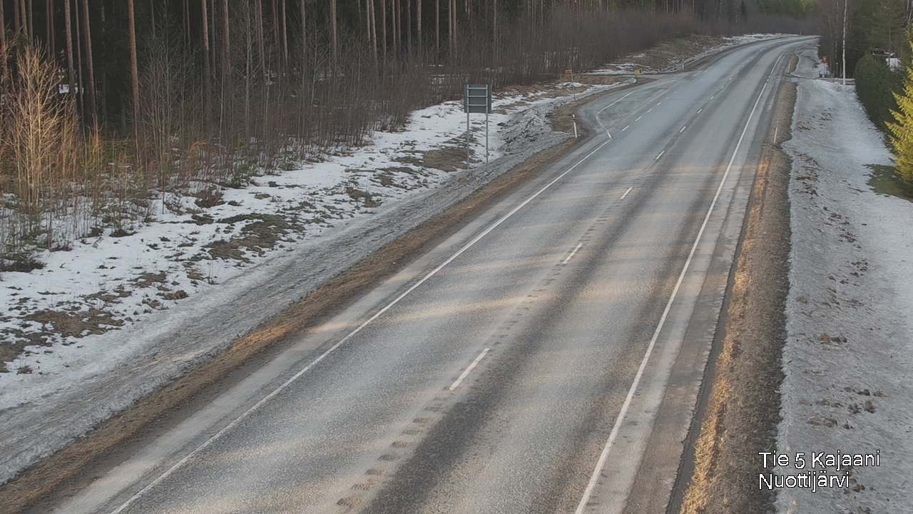 Weather Camera Image Väg 5 Kajaani, Nuottijärvi, Kajaani, Kainuu