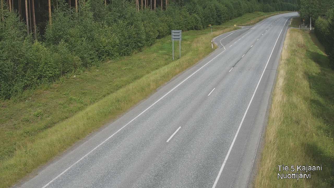 Weather Camera Image Road 5 Kajaani, Nuottijärvi, Kajaani, Kainuu