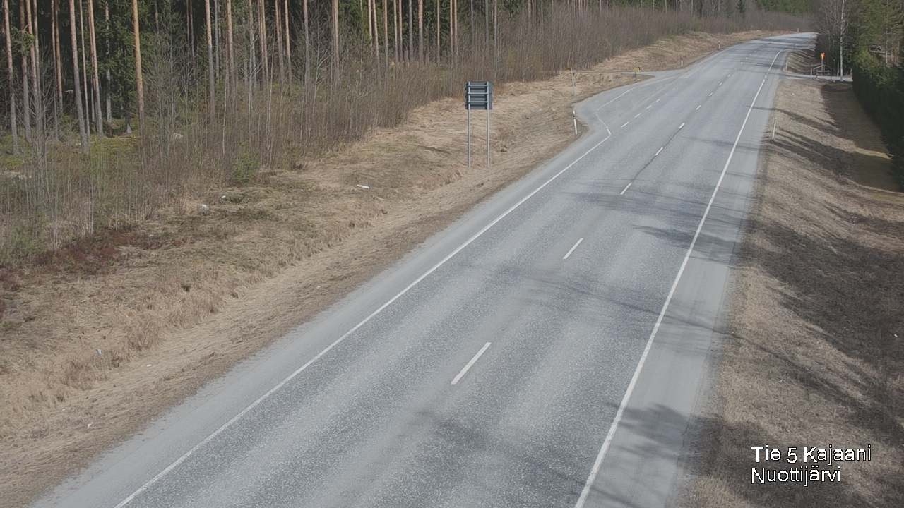 Weather Camera Image Väg 5 Kajaani, Nuottijärvi, Kajaani, Kainuu