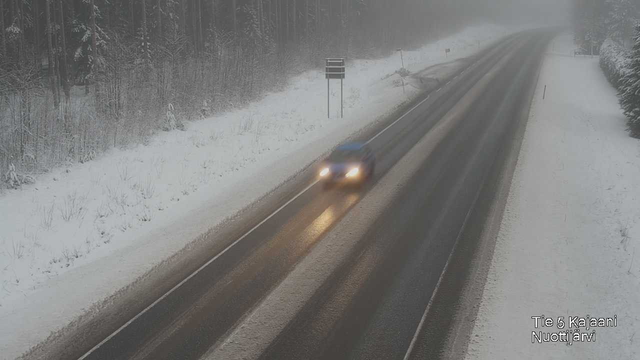 Weather Camera Image Väg 5 Kajaani, Nuottijärvi, Kajaani, Kainuu