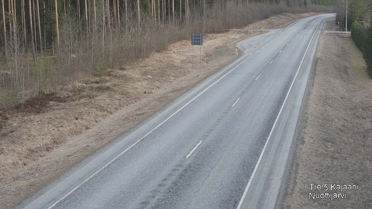 Weather Camera Image Väg 5 Kajaani, Nuottijärvi, Kajaani, Kainuu
