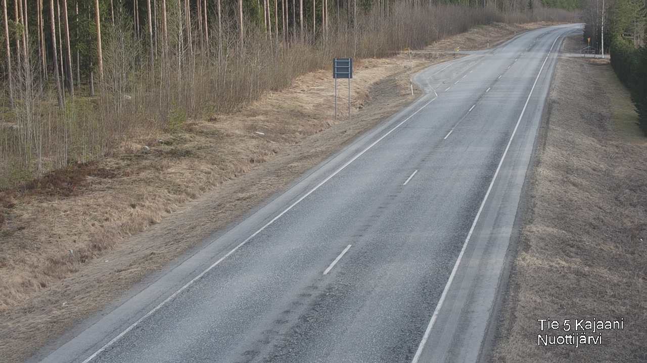 Weather Camera Image Väg 5 Kajaani, Nuottijärvi, Kajaani, Kainuu