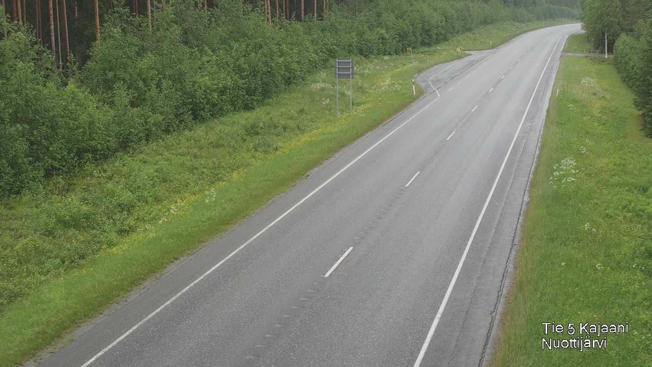 Weather Camera Image Väg 5 Kajaani, Nuottijärvi, Kajaani, Kainuu