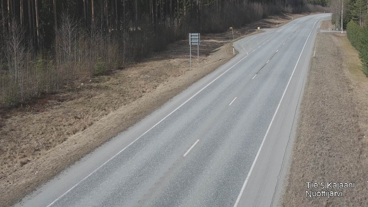Weather Camera Image Väg 5 Kajaani, Nuottijärvi, Kajaani, Kainuu