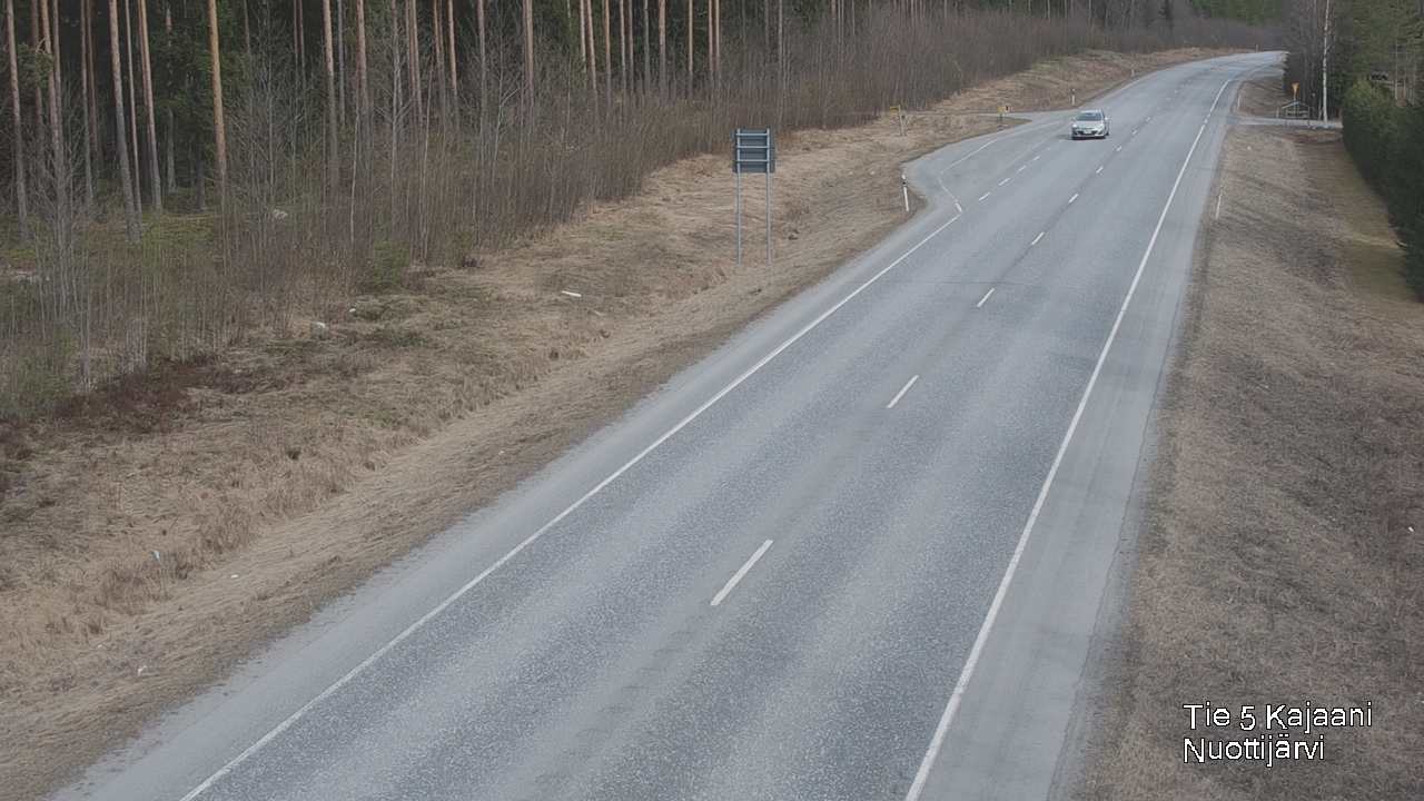 Weather Camera Image Väg 5 Kajaani, Nuottijärvi, Kajaani, Kainuu