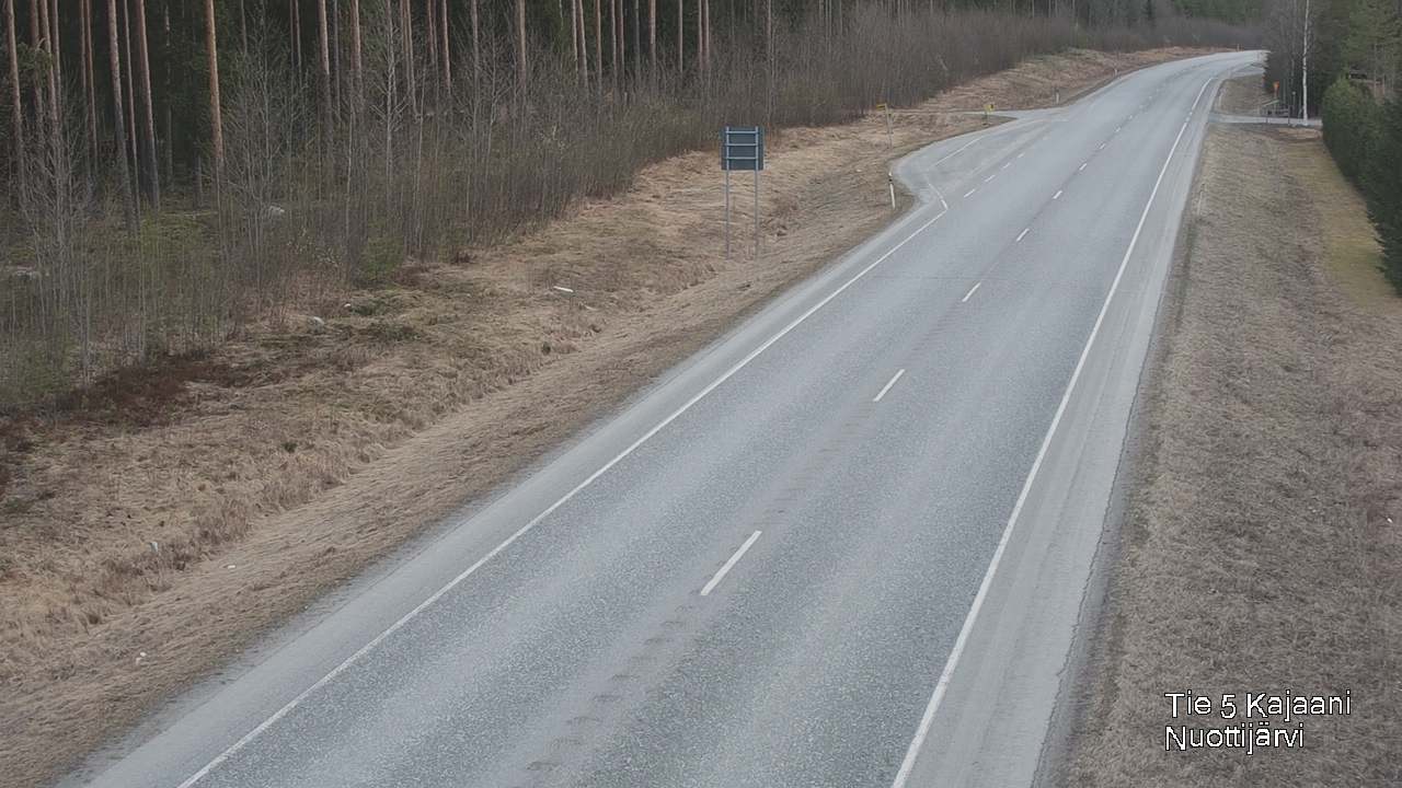 Weather Camera Image Road 5 Kajaani, Nuottijärvi, Kajaani, Kainuu