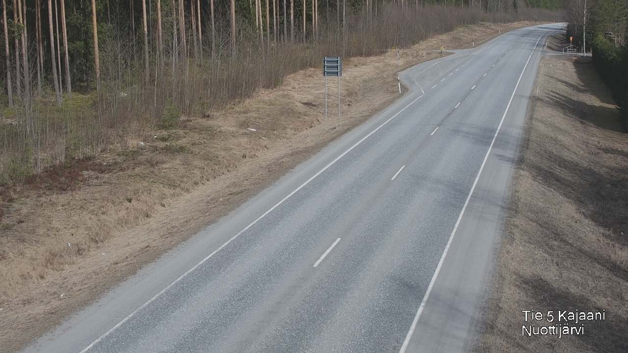 Weather Camera Image Väg 5 Kajaani, Nuottijärvi, Kajaani, Kainuu