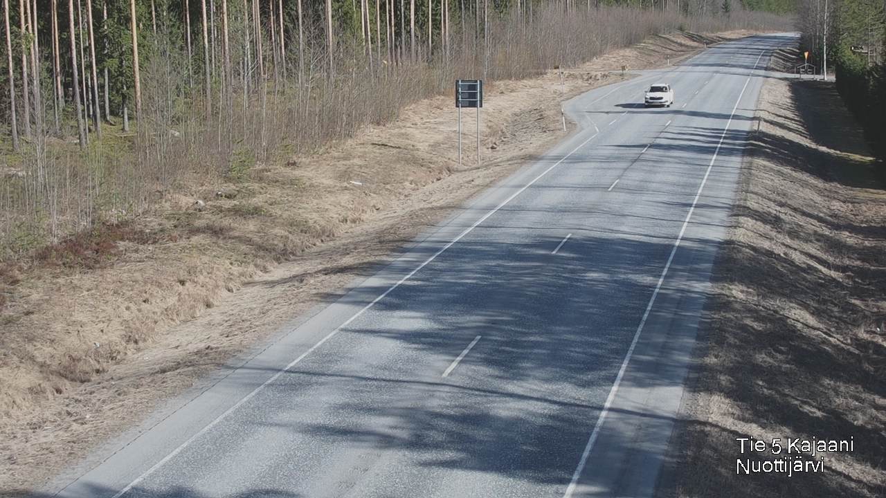 Weather Camera Image Väg 5 Kajaani, Nuottijärvi, Kajaani, Kainuu