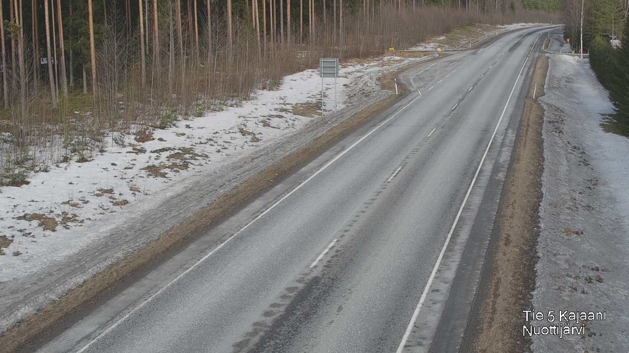 Weather Camera Image Road 5 Kajaani, Nuottijärvi, Kajaani, Kainuu