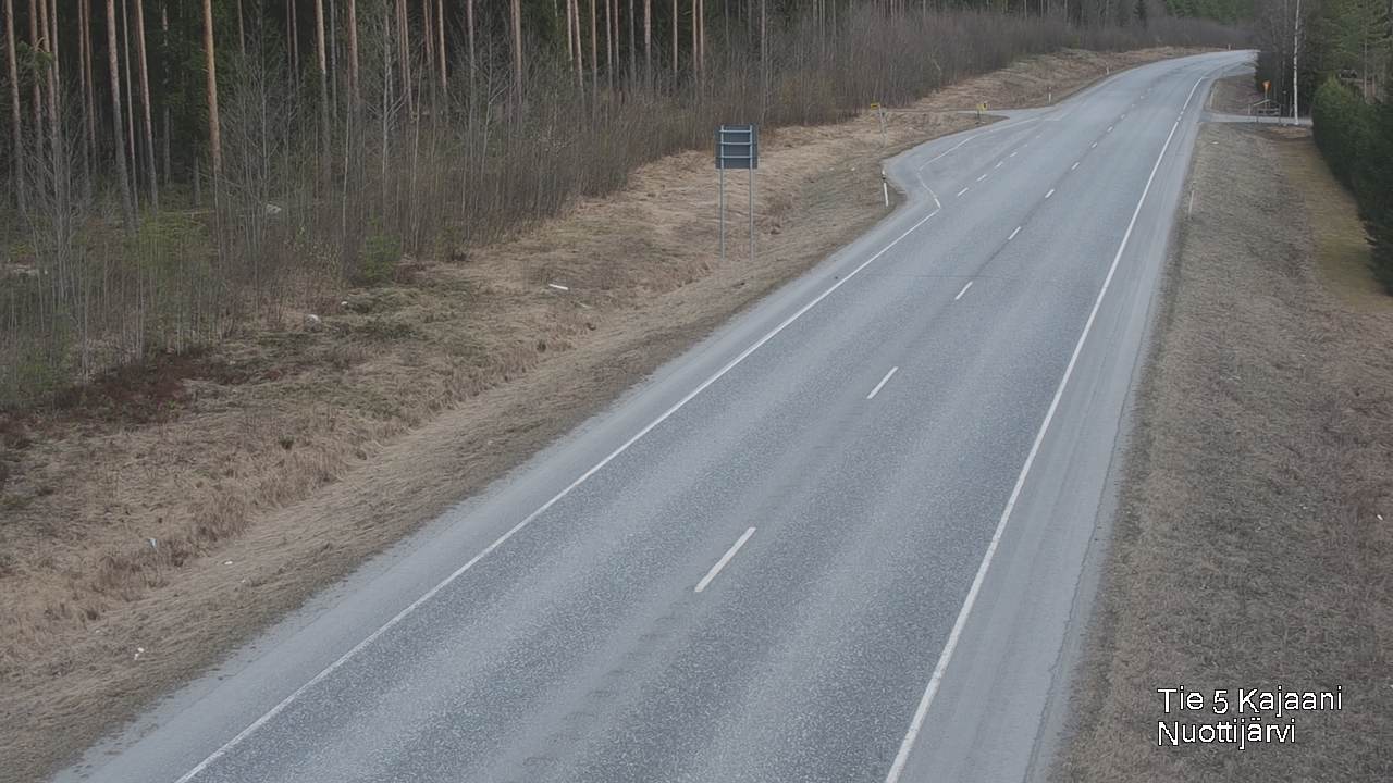 Weather Camera Image Road 5 Kajaani, Nuottijärvi, Kajaani, Kainuu