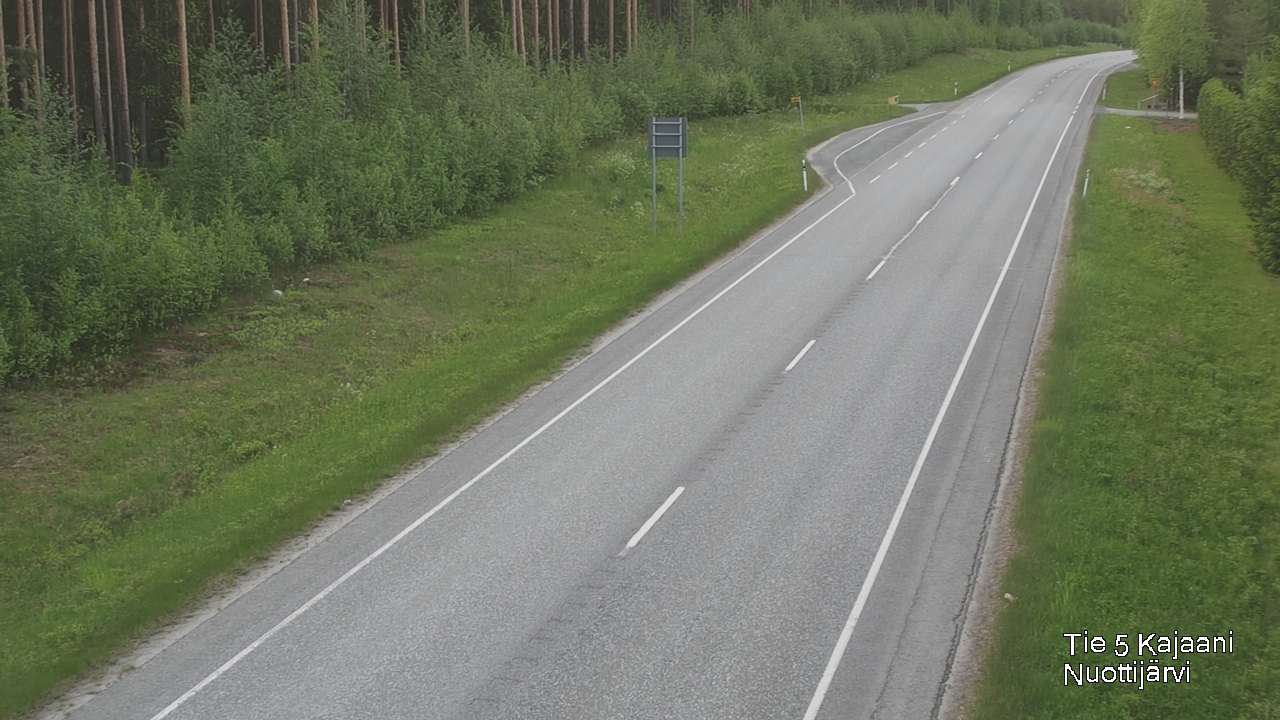 Weather Camera Image Road 5 Kajaani, Nuottijärvi, Kajaani, Kainuu