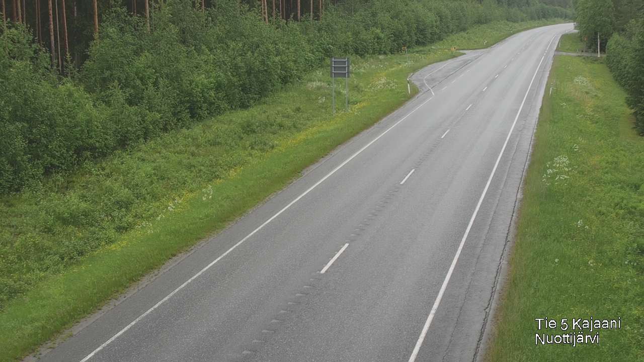 Weather Camera Image Väg 5 Kajaani, Nuottijärvi, Kajaani, Kainuu
