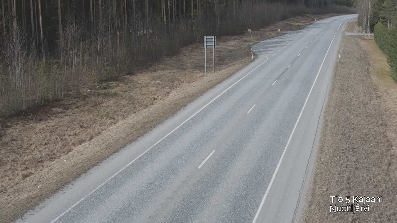 Weather Camera Image Väg 5 Kajaani, Nuottijärvi, Kajaani, Kainuu
