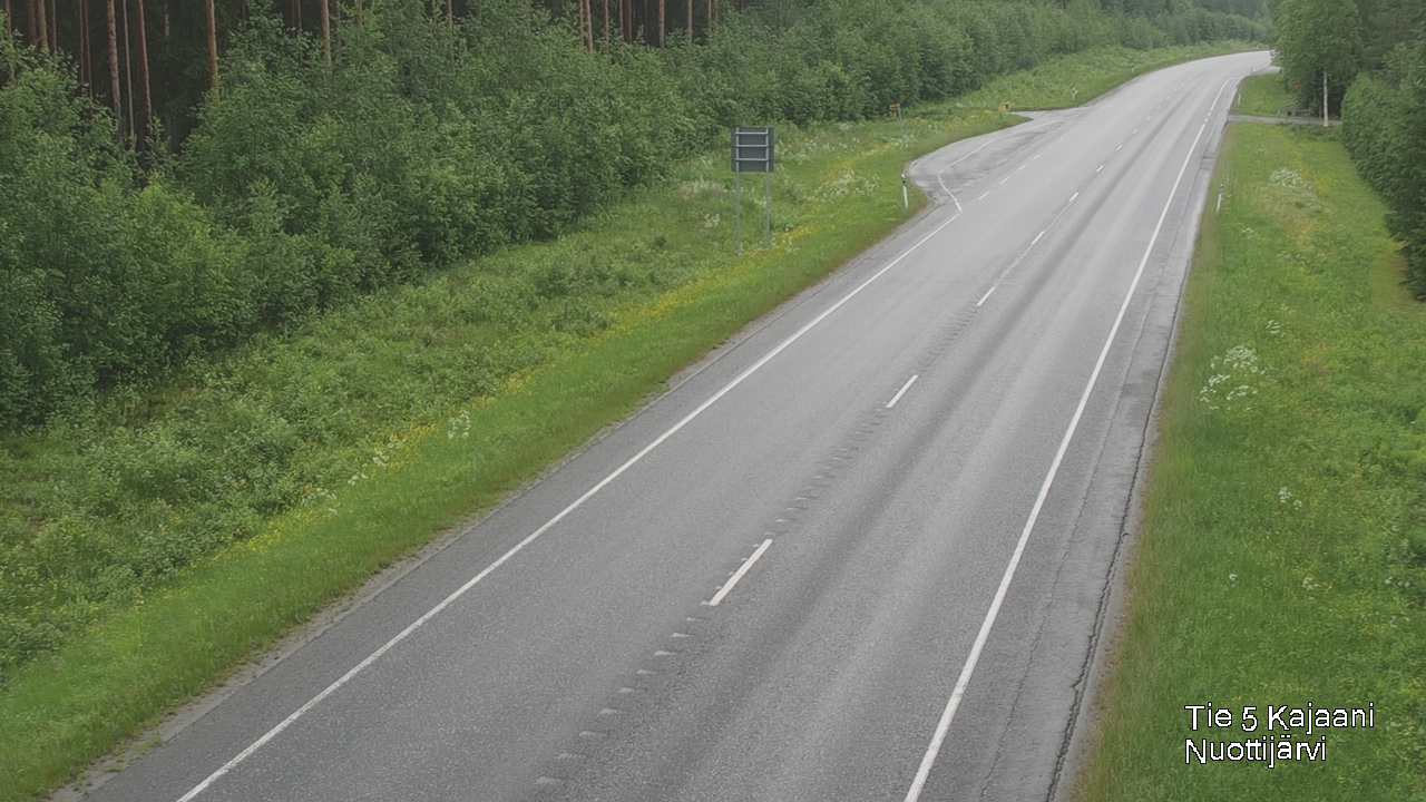 Weather Camera Image Väg 5 Kajaani, Nuottijärvi, Kajaani, Kainuu