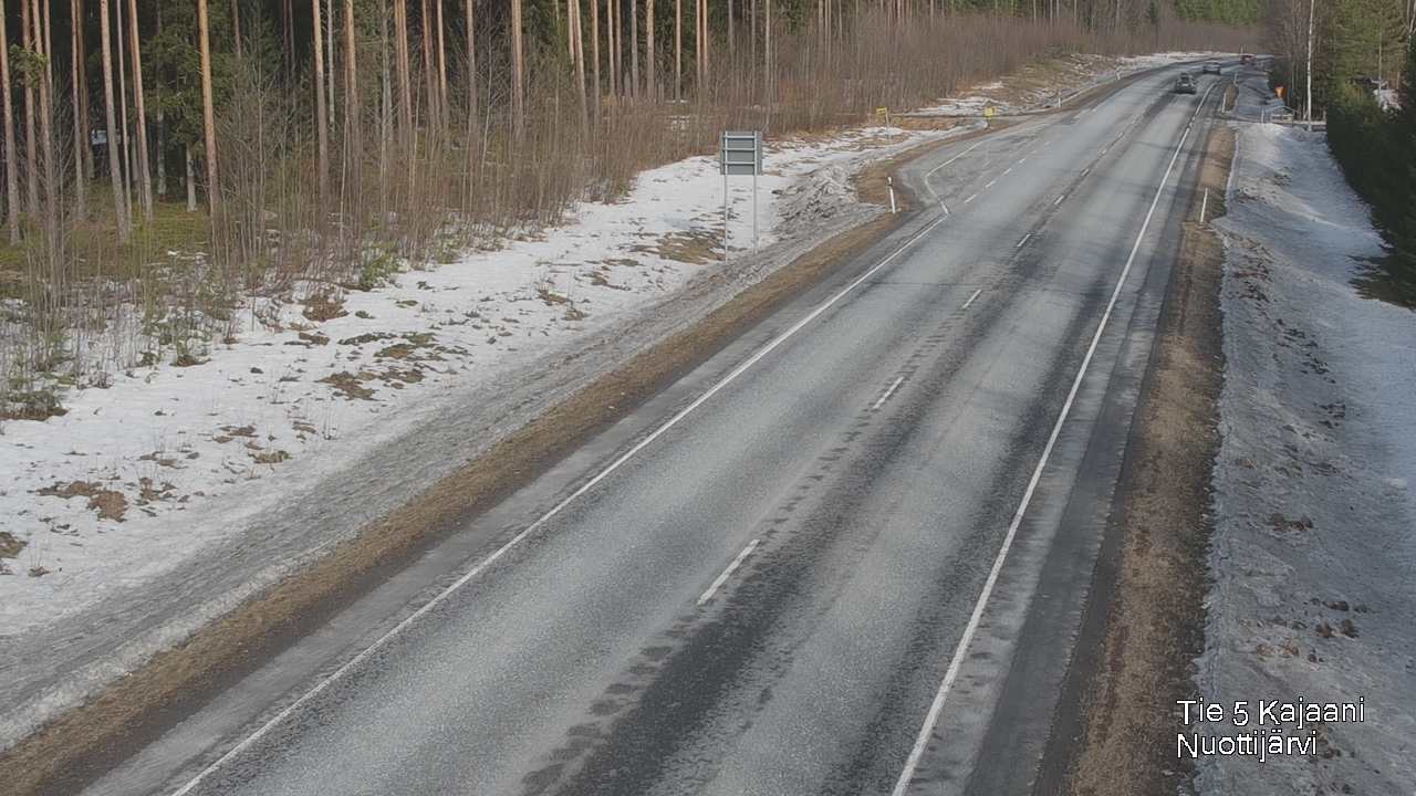 Weather Camera Image Väg 5 Kajaani, Nuottijärvi, Kajaani, Kainuu