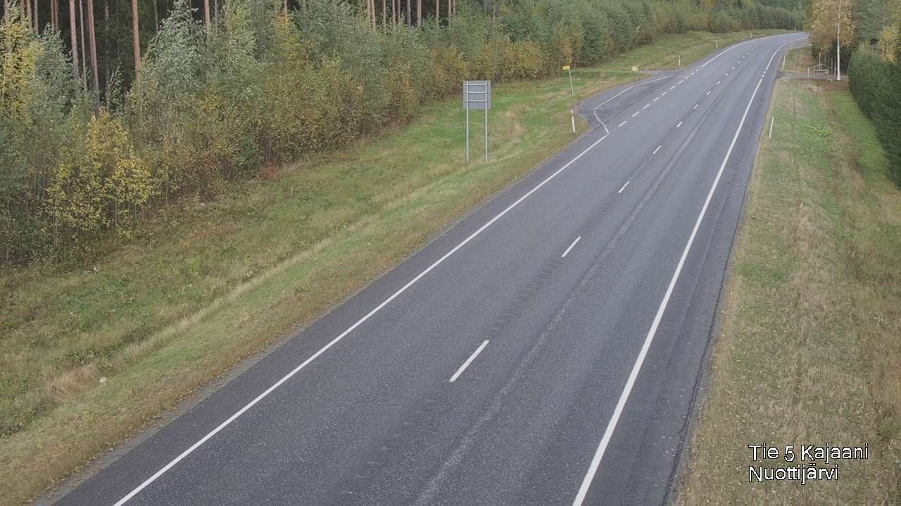Weather Camera Image Väg 5 Kajaani, Nuottijärvi, Kajaani, Kainuu