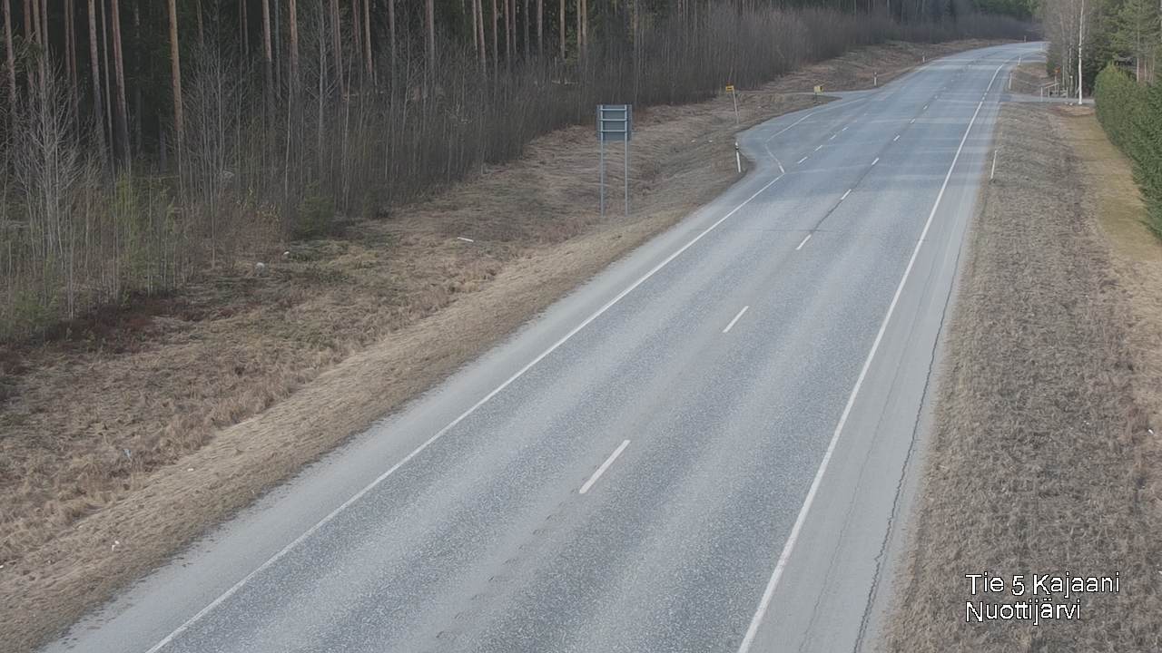 Weather Camera Image Väg 5 Kajaani, Nuottijärvi, Kajaani, Kainuu