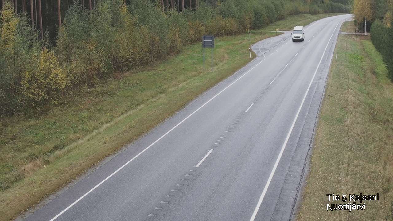 Weather Camera Image Väg 5 Kajaani, Nuottijärvi, Kajaani, Kainuu