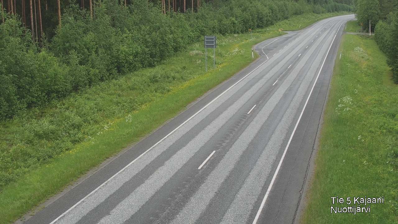 Weather Camera Image Väg 5 Kajaani, Nuottijärvi, Kajaani, Kainuu