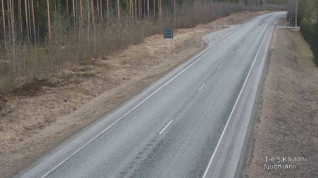 Weather Camera Image Väg 5 Kajaani, Nuottijärvi, Kajaani, Kainuu