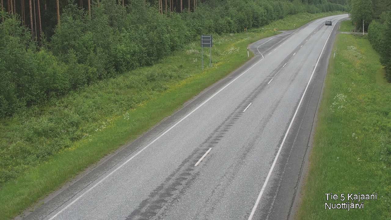 Weather Camera Image Väg 5 Kajaani, Nuottijärvi, Kajaani, Kainuu
