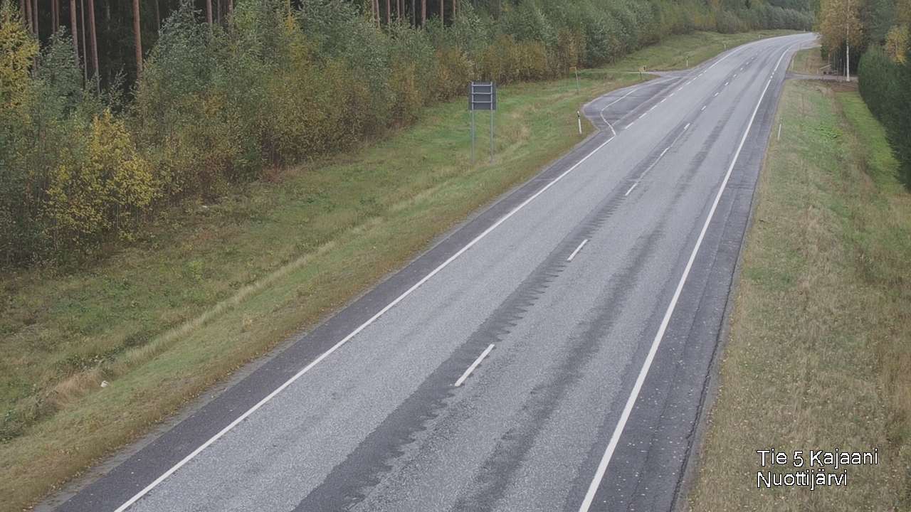 Weather Camera Image Väg 5 Kajaani, Nuottijärvi, Kajaani, Kainuu
